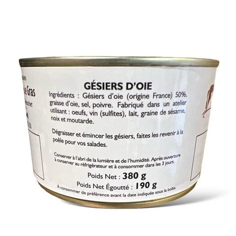 1 Gésiers de canard confits + 1 Gésiers d'oie confit & 1 Cou de canard farci - La Dommoise