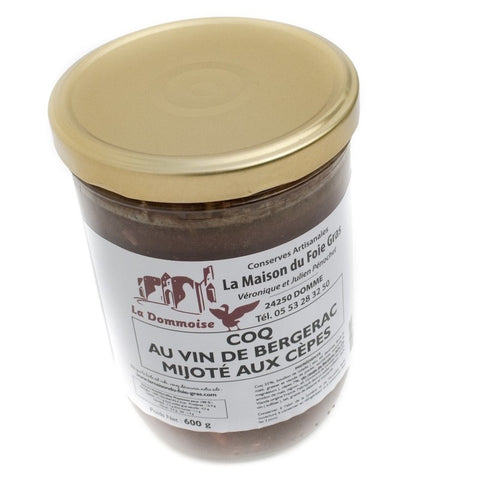 Coq au vin de Bergerac mijoté aux Cèpes - 600g