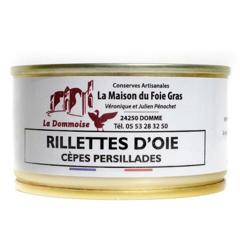 Lot de Rillettes d'oie Cèpes Persillades 130 g - 5+1 gratuite - La Dommoise
