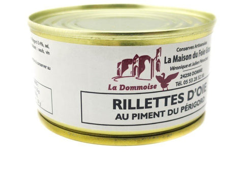 Lot Rillettes d'oie au Piment du Périgord 130 g - 5+1 gratuite - La Dommoise