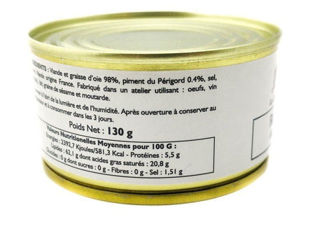 Lot Rillettes d'oie au Piment du Périgord 130 g - 5+1 gratuite - La Dommoise