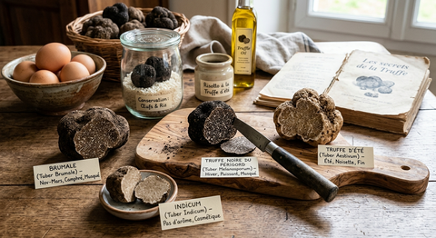 Présentation des différentes truffes dont la truffe noire du Périgord