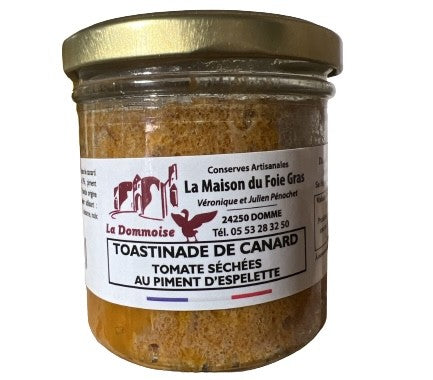 TOASTINADE de canard : tomates séchées-piments d'Espelette