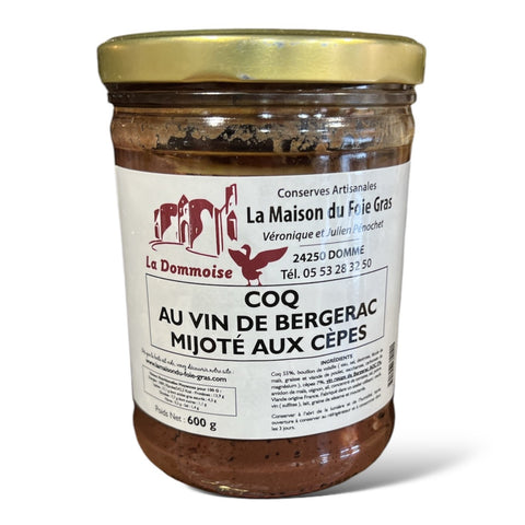 Pollo al vino de Bergerac cocinado a fuego lento con setas porcini - 600 g