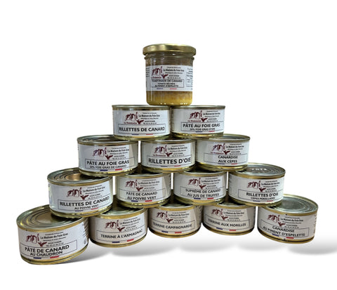 Assortiment découverte 15 Pâtés Rillettes & Terrines 130g