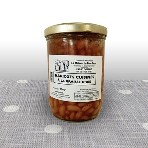 Beans cooked in goose fat 600g jar