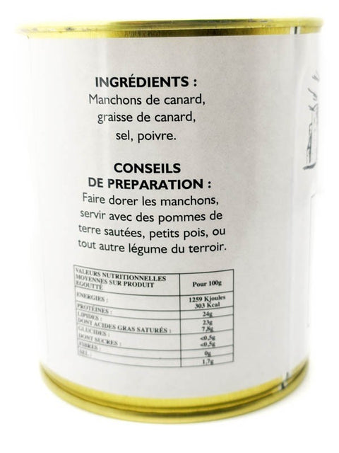 Mangas de confit de pato