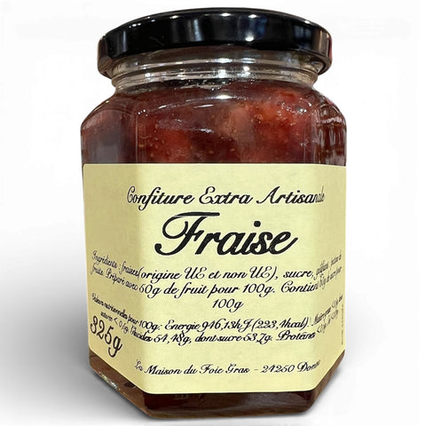 Confiture de fraise artisanale extra 325g - La Dommoise