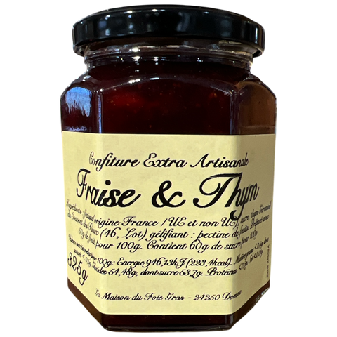 Confiture de fraise e thym - La Dommoise