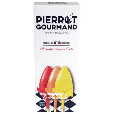 Etui 10 Sucettes aux Fruits - Pierrot Gourmand - La Dommoise
