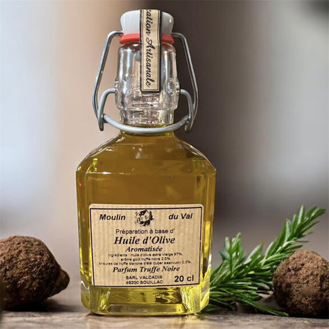 Huile d'olive arôme truffe noire - La Dommoise