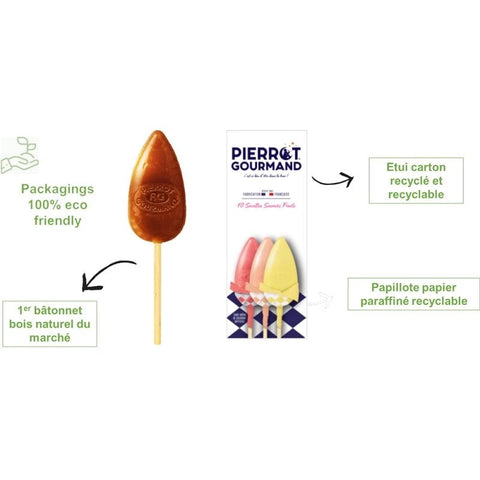 Étui 10 sucettes fruits - PIERROT GOURMAND