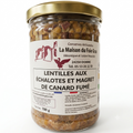 Lentilles aux échalotes et Magret de canard fumé - 700g - La Dommoise