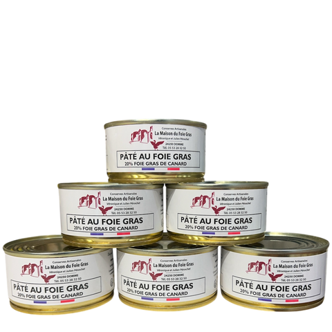 Lot Pâté de foie de Canard 20% - 130g - 5+1 Gratuite