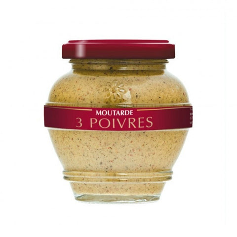 Moutarde aux 3 POIVRES 200g - La Dommoise