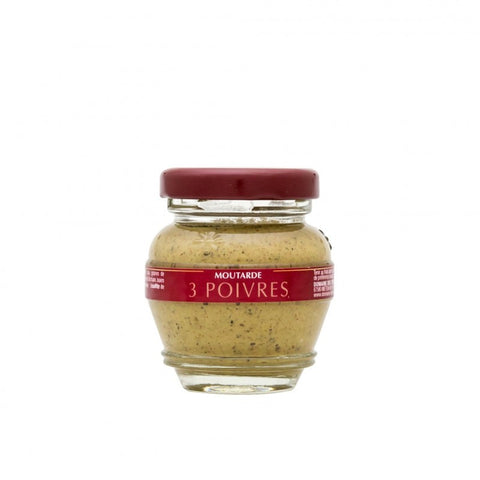 Moutarde aux 3 POIVRES 55g - La Dommoise