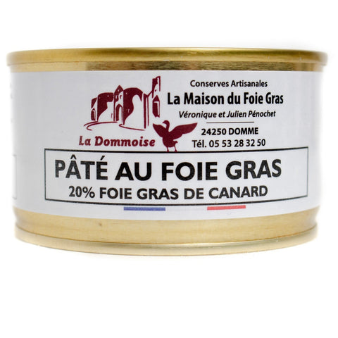 Pâté 20% foie gras de canard 130g - La DOmmoise