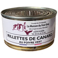 Rillettes de canard au poivre vert - La Dommoise