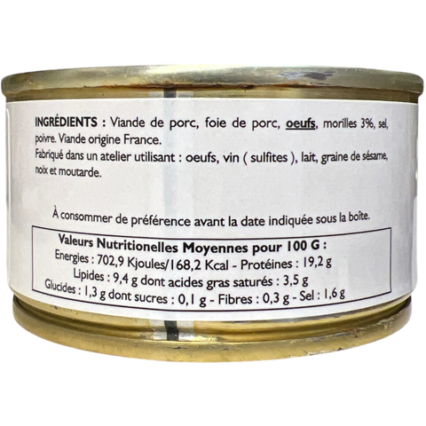 Lot Pâté aux MORILLES 130g - 5+1 Gratuite