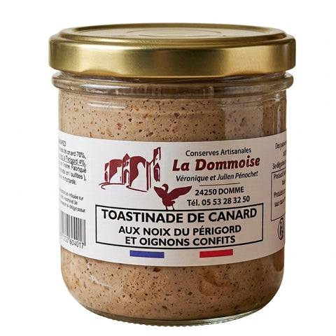 Toastinade de canard aux noix du Périgord et oignons confits - La Dommoise