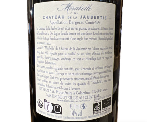 Bergerac Rouge - Mirabelle du Château La Jaubertie - La Dommoise