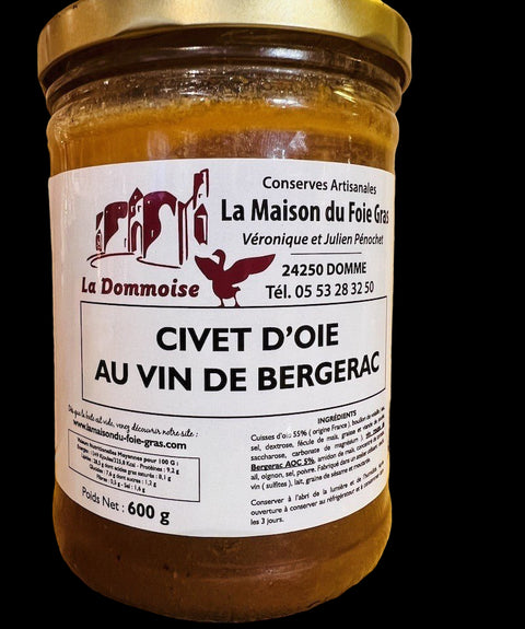 Civet d'Oie au vin de Bergerac - 600g - La Dommoise