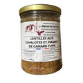 Lentilles aux échalotes et Magret de canard fumé - 700g - La Dommoise