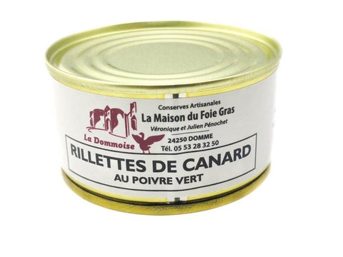 Lot de Rillettes Canard au Poivre Vert 130 g - 5+1 gratuite - La Dommoise