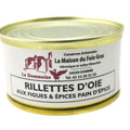 Lot de Rillettes d'oie aux figues & pain d'épices 130 g - 5+1 gratuite - La Dommoise